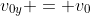 v_{0y} = v_0~sin(45^o)