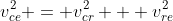 v_{ce}^2 = v_{cr}^2 + v_{re}^2