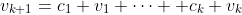 v_{k+1}=c_1 v_1+\dots +c_k v_k