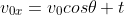 v_0_x=v_0cos\theta t