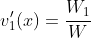 v_1'(x)=\frac{W_1}{W}