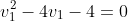 v_1^2-4v_1-4=0