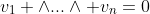 v_1 \wedge...\wedge v_n=0