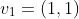 v_1=(1,1)