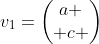 v_1=\begin{pmatrix}a \\ c \end{pmatrix}
