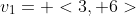v_1= <3, 6>