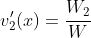 v_2'(x)=\frac{W_2}{W}