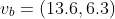 v_b=(13.6,6.3)