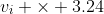 v_i \times 3.24~10^{-25}= 3.4~10^6 \times 6.6 ~ 10^{-27} 