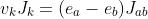 v_kJ_k=(e_a-e_b)J_{ab}