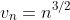 v_n=n^{3/2}