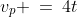 v_p \:=\:4t
