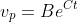 v_p=Be^{Ct}