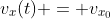 v_x(t) = v_{x_0}