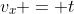 v_x = t