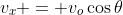 v_x = v_o\cos{\theta}