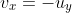 v_x=-u_y