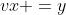 vx =y