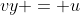 vy = u
