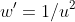 w'=1/u^2