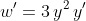 w'=3\,y^{2}\,y'