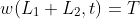 w(L_1+L_2,t)=T