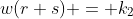 w(r+s) = k_2