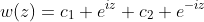 w(z)=c_1 e^{iz}+c_2 e^{-iz}