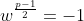 w^{\frac{p-1}{2}}=-1