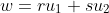 w=ru_1+su_2