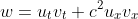 w=u_tv_t+c^2u_xv_x