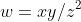 w=xy/z^2