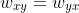 w_{xy}=w_{yx}