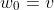 w_0=v