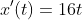 x'(t)=16t