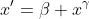 x'=\beta x^{\gamma}