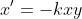 x'=-kxy