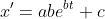 x'=abe^{bt}+c