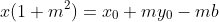 x(1+m^2)=x_0+my_0-mb