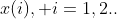 x(i), i=1,2..
