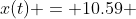 x(t) = 10.59 \;m