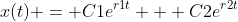 x(t) = C1e^{r1t} + C2e^{r2t}