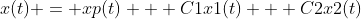 x(t) = xp(t) + C1x1(t) + C2x2(t)