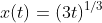 x(t)=(3t)^{1/3}