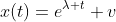 x(t)=e^{\lambda t} v