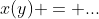 x(y) = ...