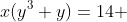 x(y^3+y)=14 