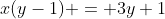x(y-1) = 3y+1