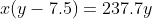 x(y-7.5)=237.7y