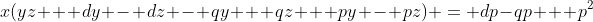 x(yz + dy - dz - qy + qz + py - pz) = dp-qp + p^2